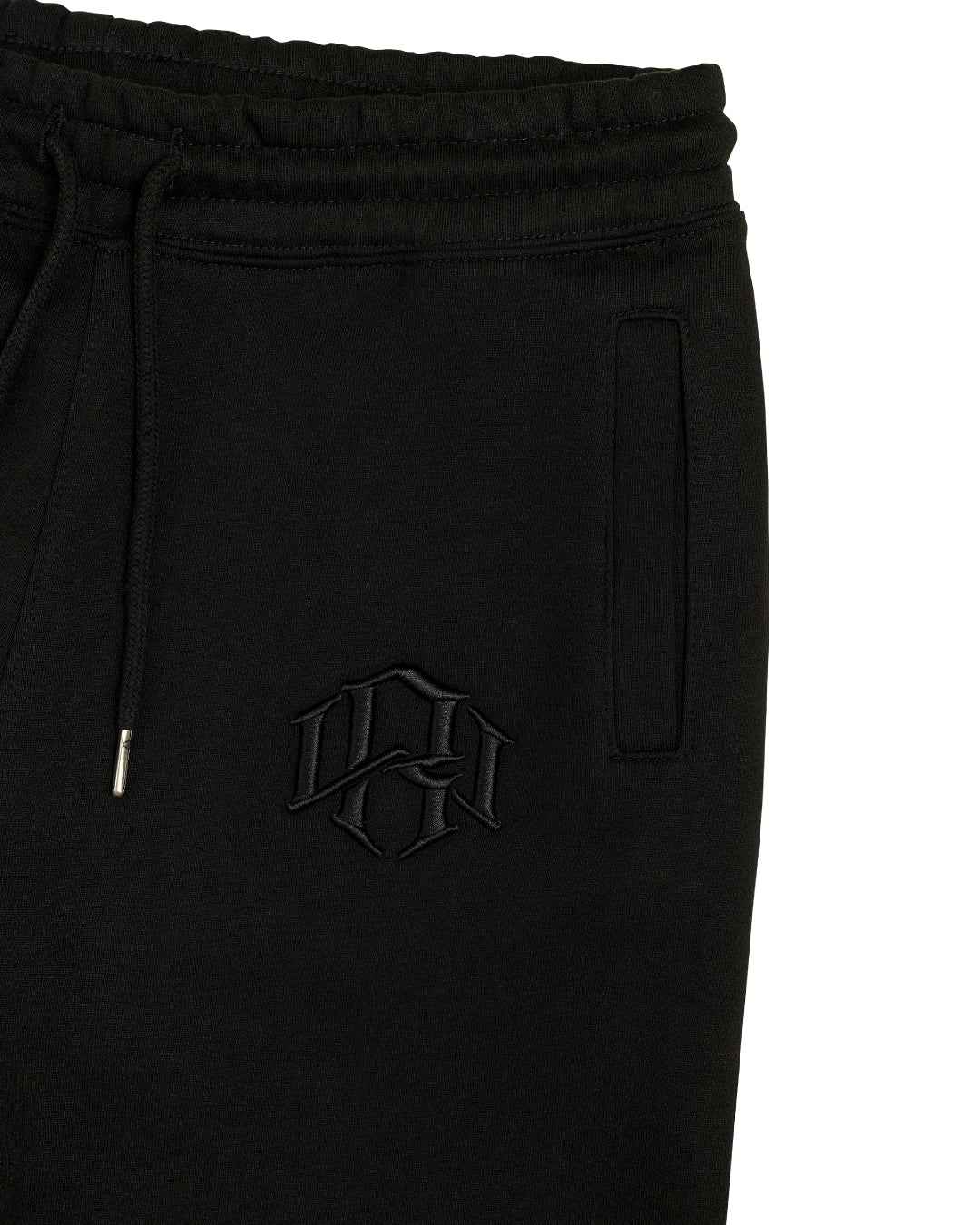 Details close up of Black Colored Premium 400gsm Heavyweight Sweatpants by RENOWNED WEAR