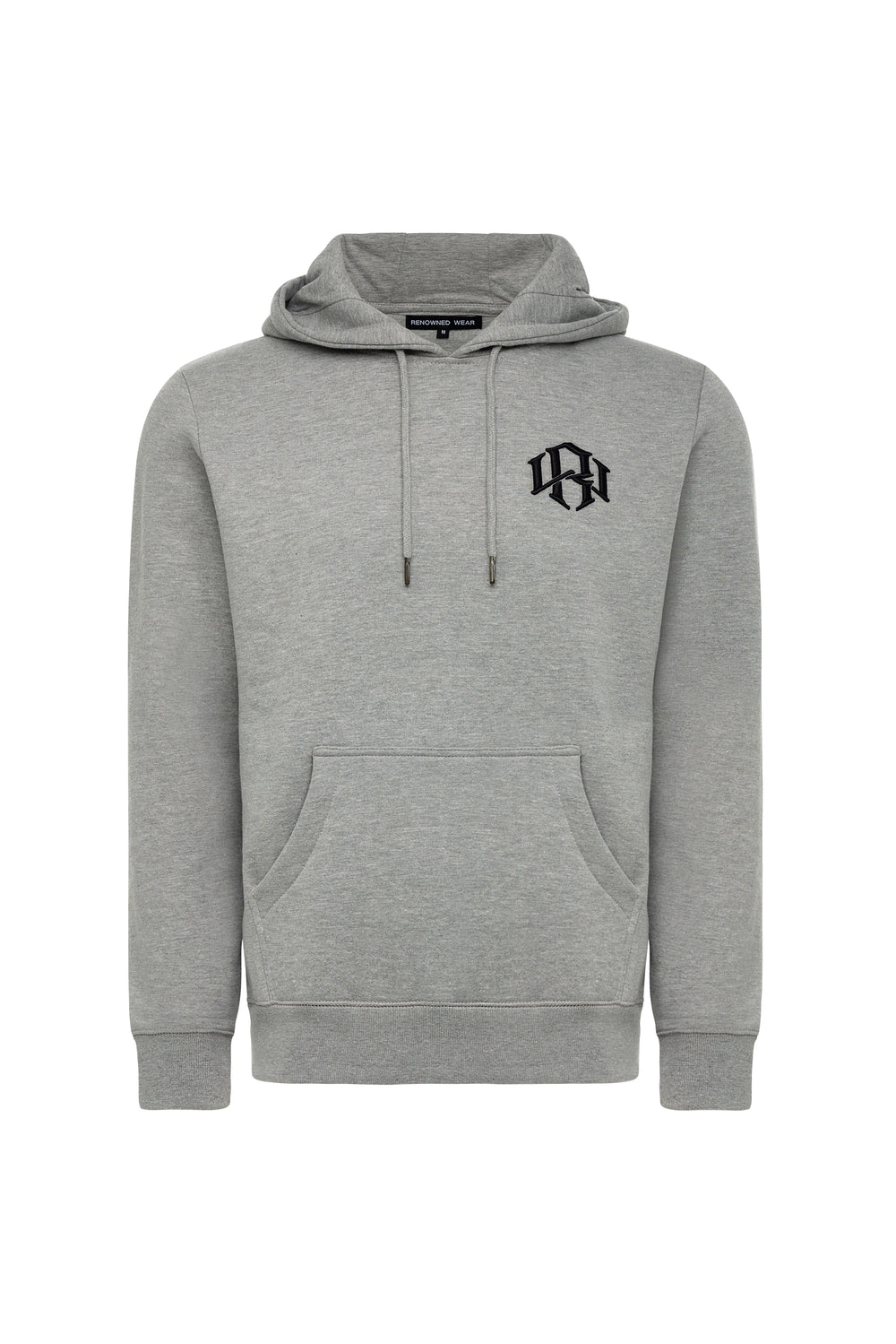 R. W LOGO HOODIE HEATHER GREY by RENOWNED WEAR - HOODIE available at RENOWNED WEAR 